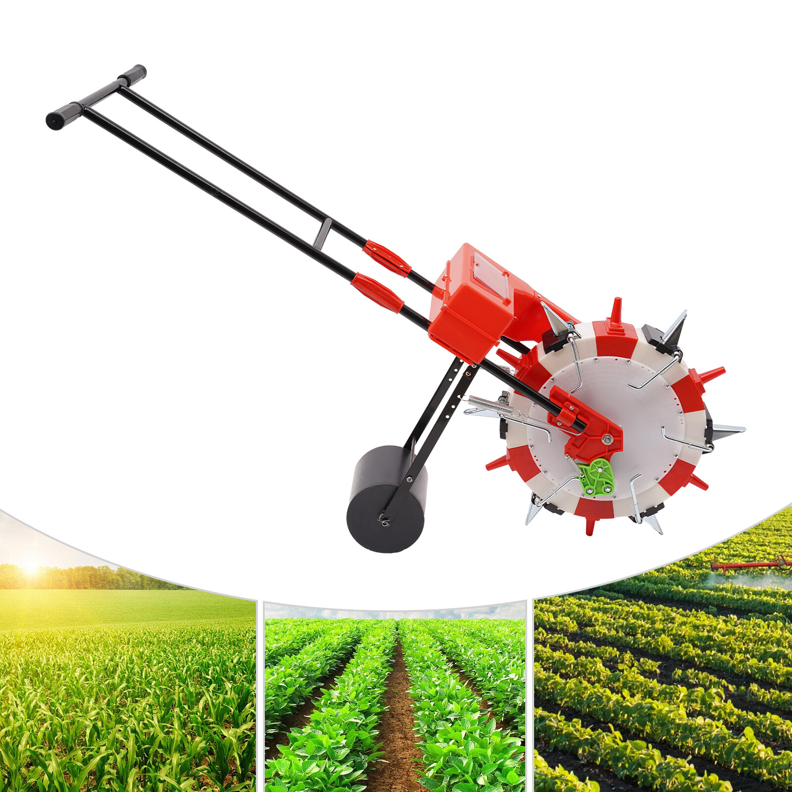 Precision Manual Seeder Garden Seed Planter Spreader Hand-Push Roller Seeder HOT