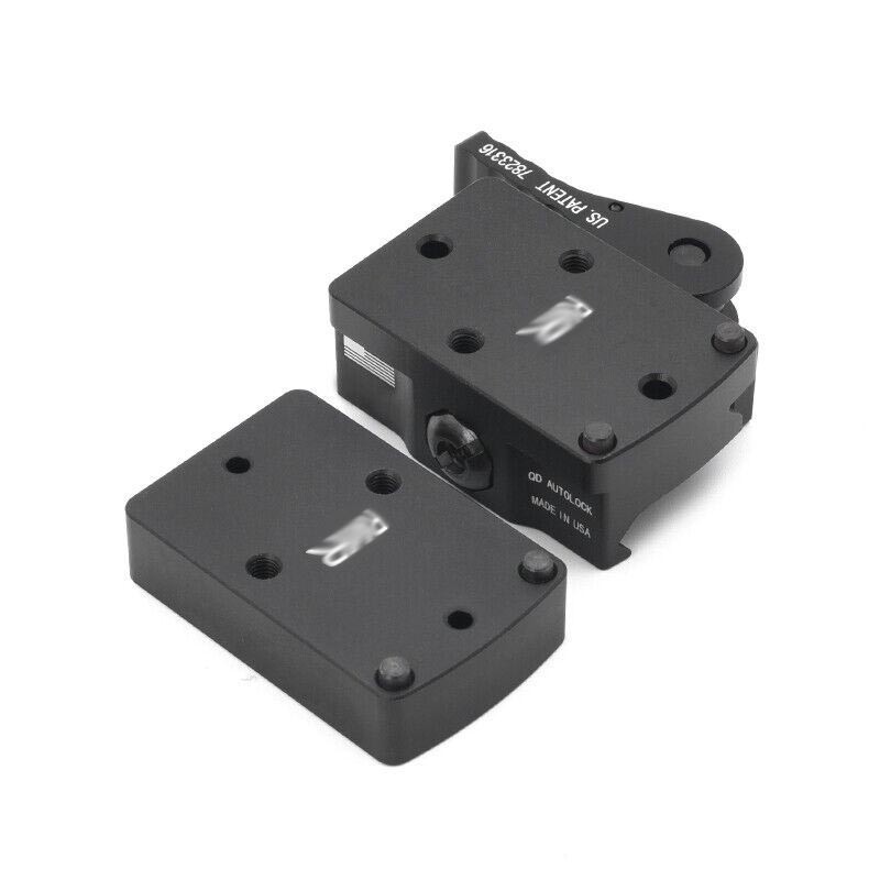 Weapon Red Dot Sight Mount QD Auto Lock Riser Mount For RMR Base Picatinny Rail