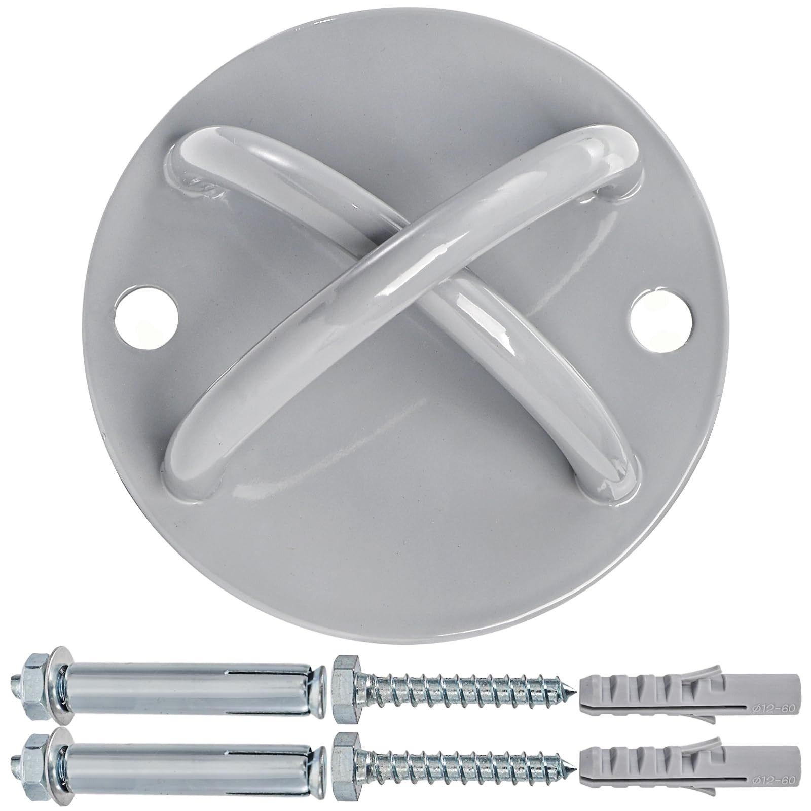 Faswin Wall Mount Bracket for Suspension Straps, Ceiling Anchor X Silver