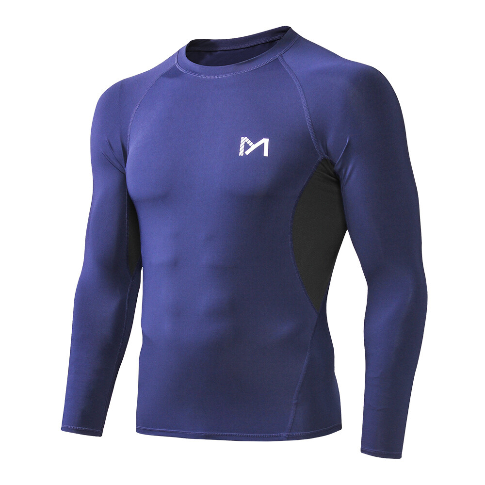 2 Pack/Set Compression Shirts for Men Long Sleeve Athletic Base Layer Undershirt
