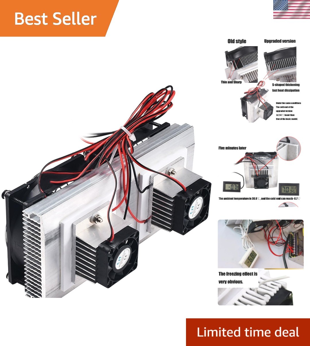 Compact 10L Peltier Cooler – Quiet 2V DIY Mini Air Conditioner for Versatile Use
