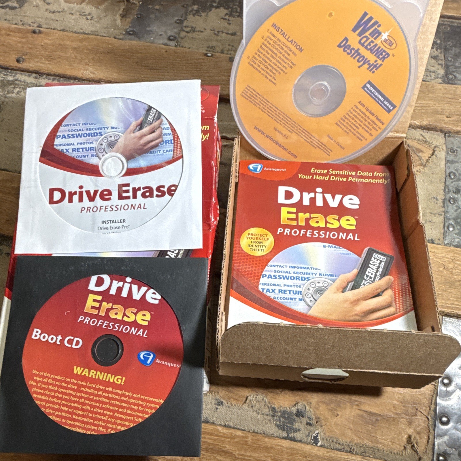 Avanquest Drive Erase Professional Utility Software for Windows CD Boot CD Guide