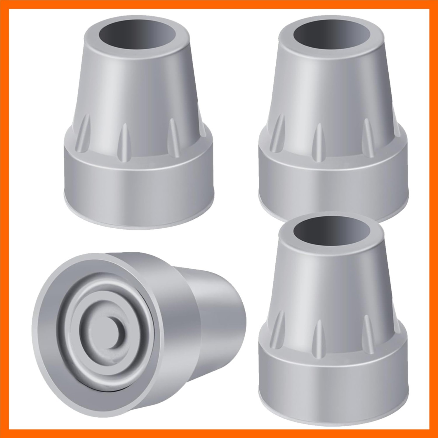 Crutch Tips 7/8 Inch Upgrade Heavy Duty Rubber Crutch Accessories Replacement...
