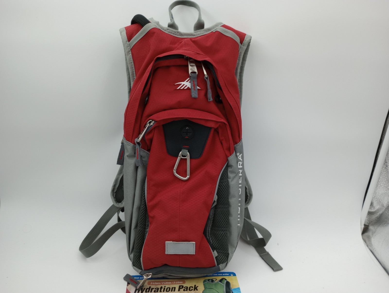 High Sierra Hydration Pack 2L Red w/ Padded Straps for Camping & Hiking NEW