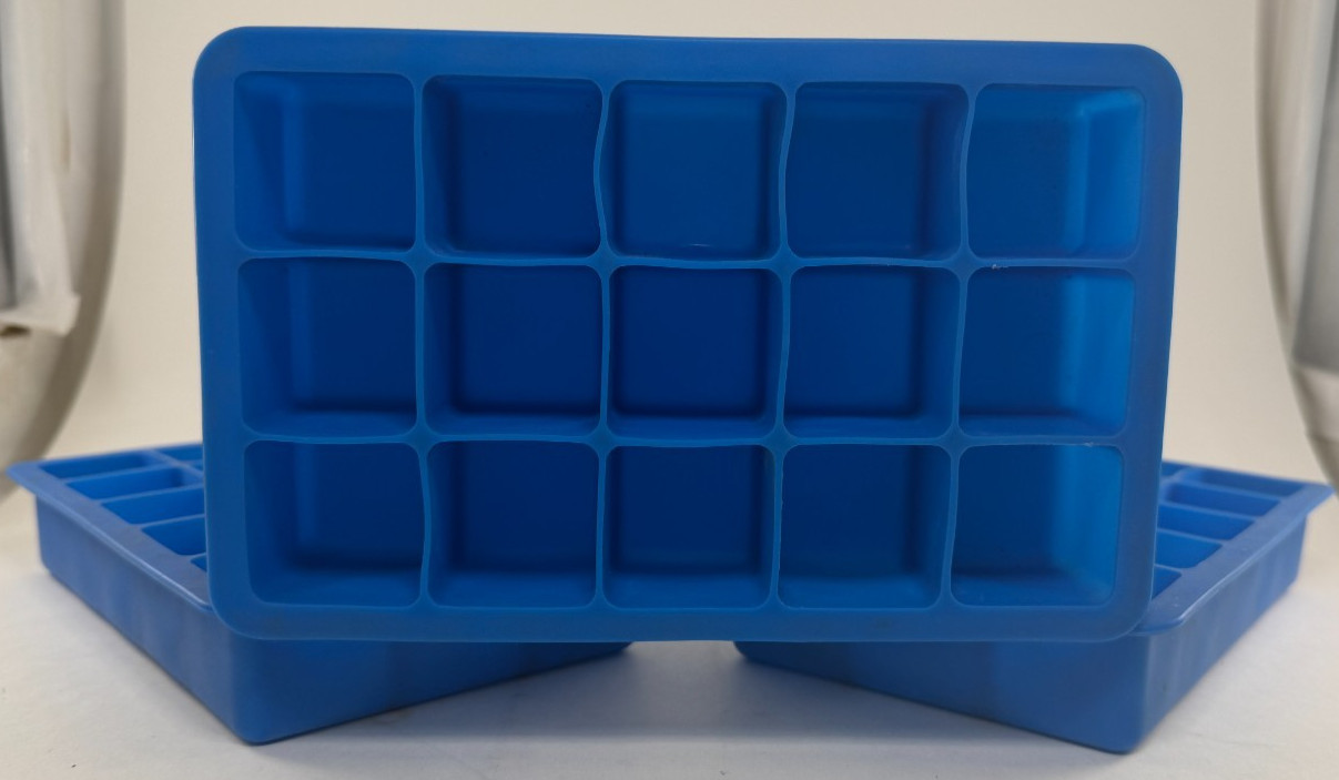 3 Pack Silicone Square Ice Cube Tray Ice Cube Trays Easy Release Silicone