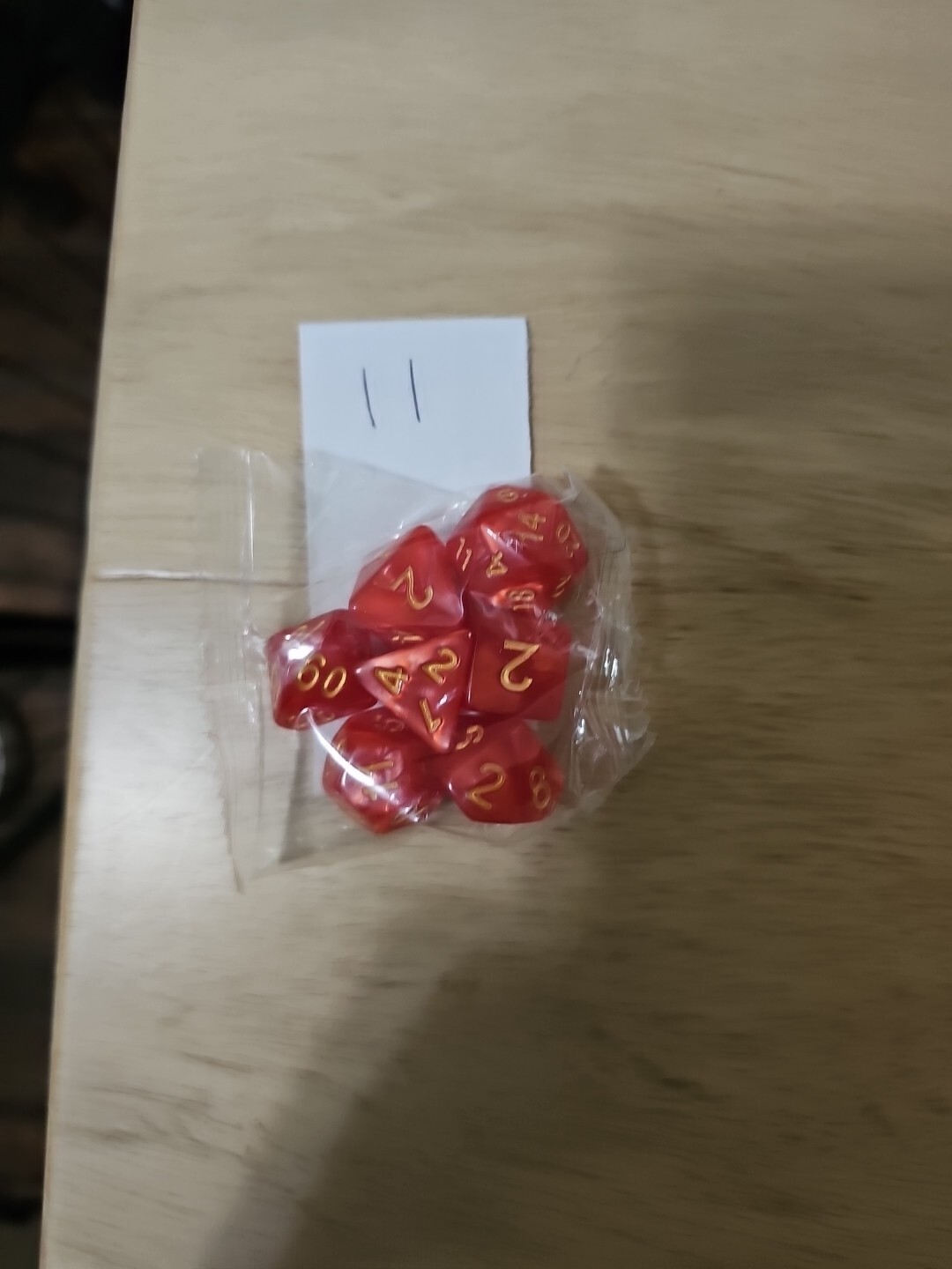 7pcs Polyhedral Dice Set - Assorted Colors - D4 through D20 - DnD