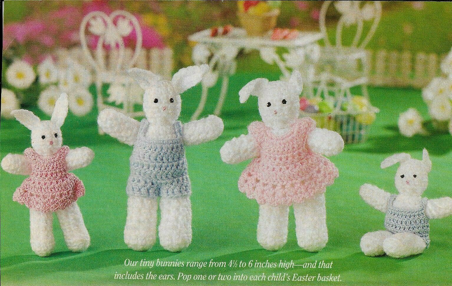 LITTLE BUNNIES FAMILY STUFF ANIMALS TOY CROCHET PATTERN INSTRUCTIONS