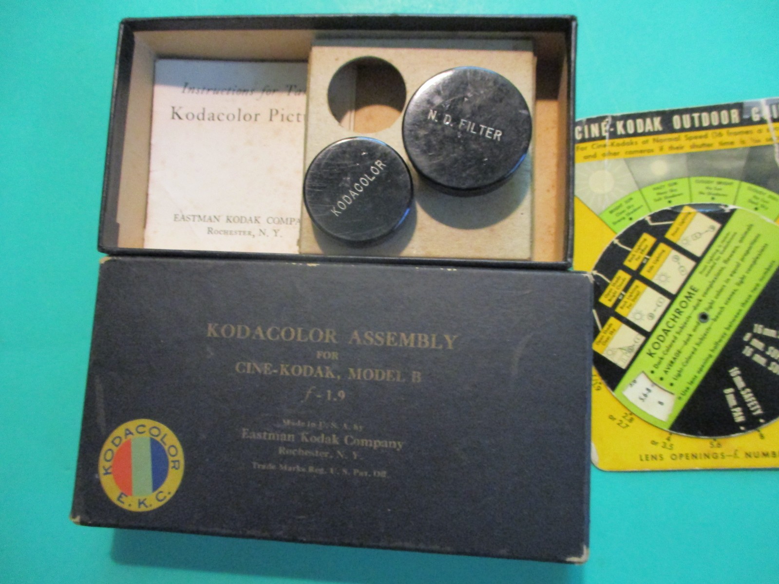 Old Kodak Accessory Kit c.1928- For Cine-Kodak Model B