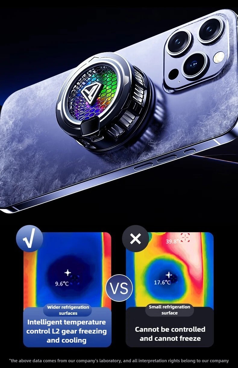 Phone Cooling Fan Mobile Radiator Cooler RGB Gaming Smartphone Cooling Device