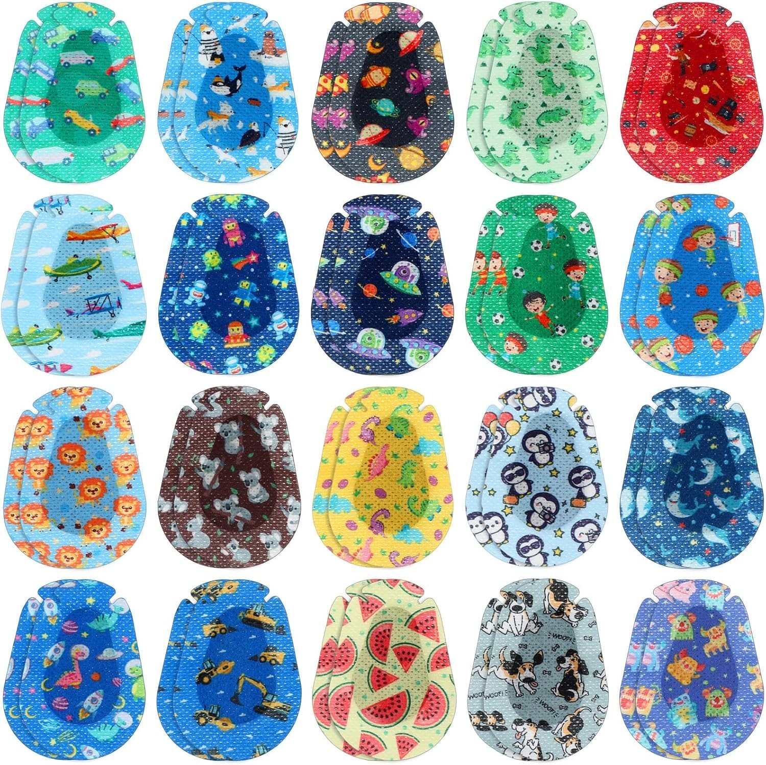 "40/200 Pcs Adhesive Eye Patches for Kids Boys 20 Styles Breathable Boy Eye Patc