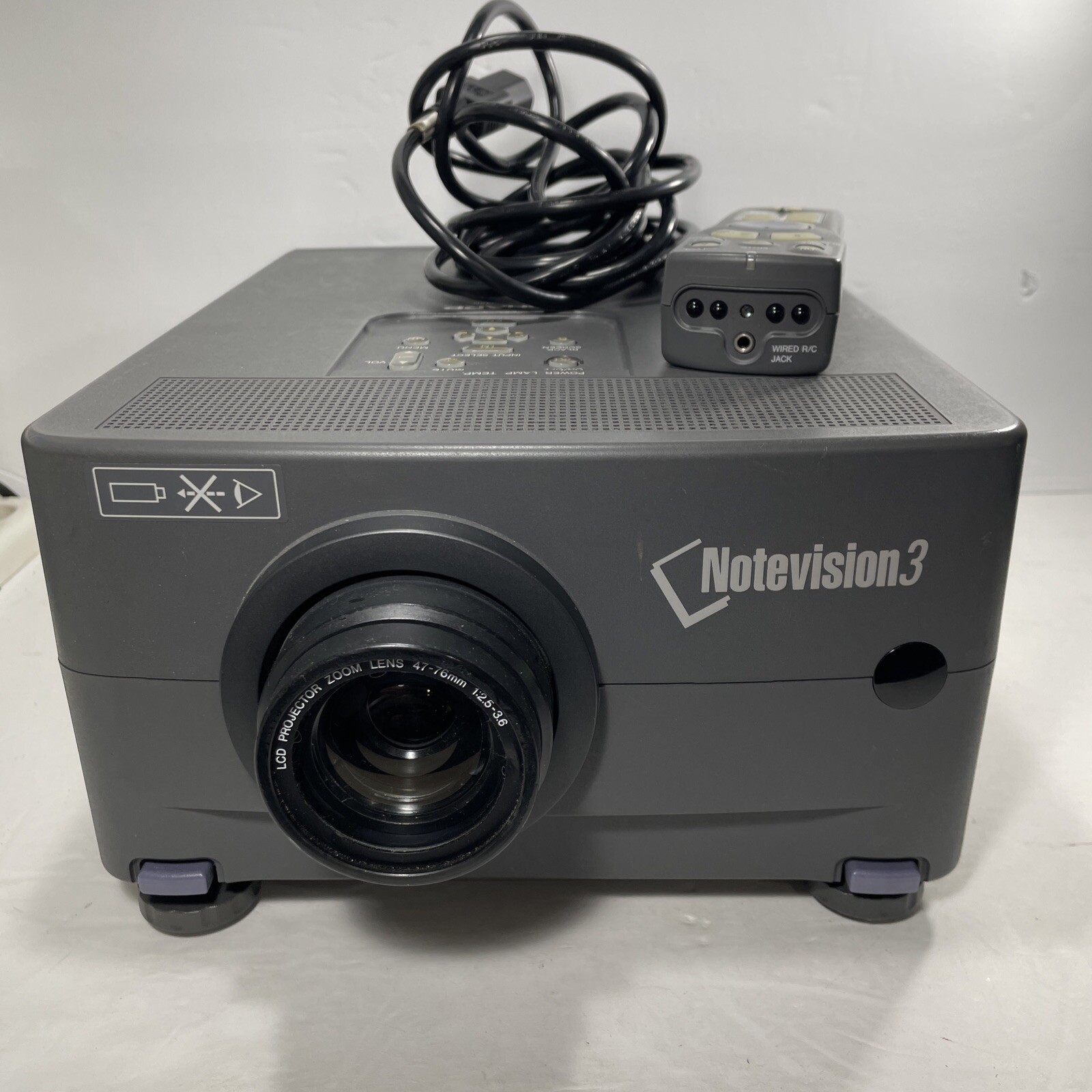 Video LCD Projector Zoom Lens W/ Remote SHARP Notevision 3 XG-NV3XU Working