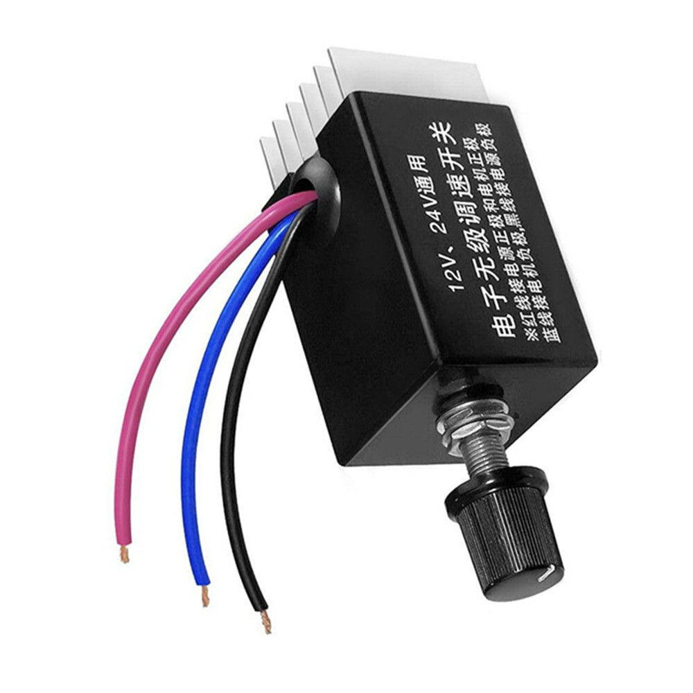 DC 12V/24V Motor Speed Controller Switch Car Truck Fan Heater Control Defroster