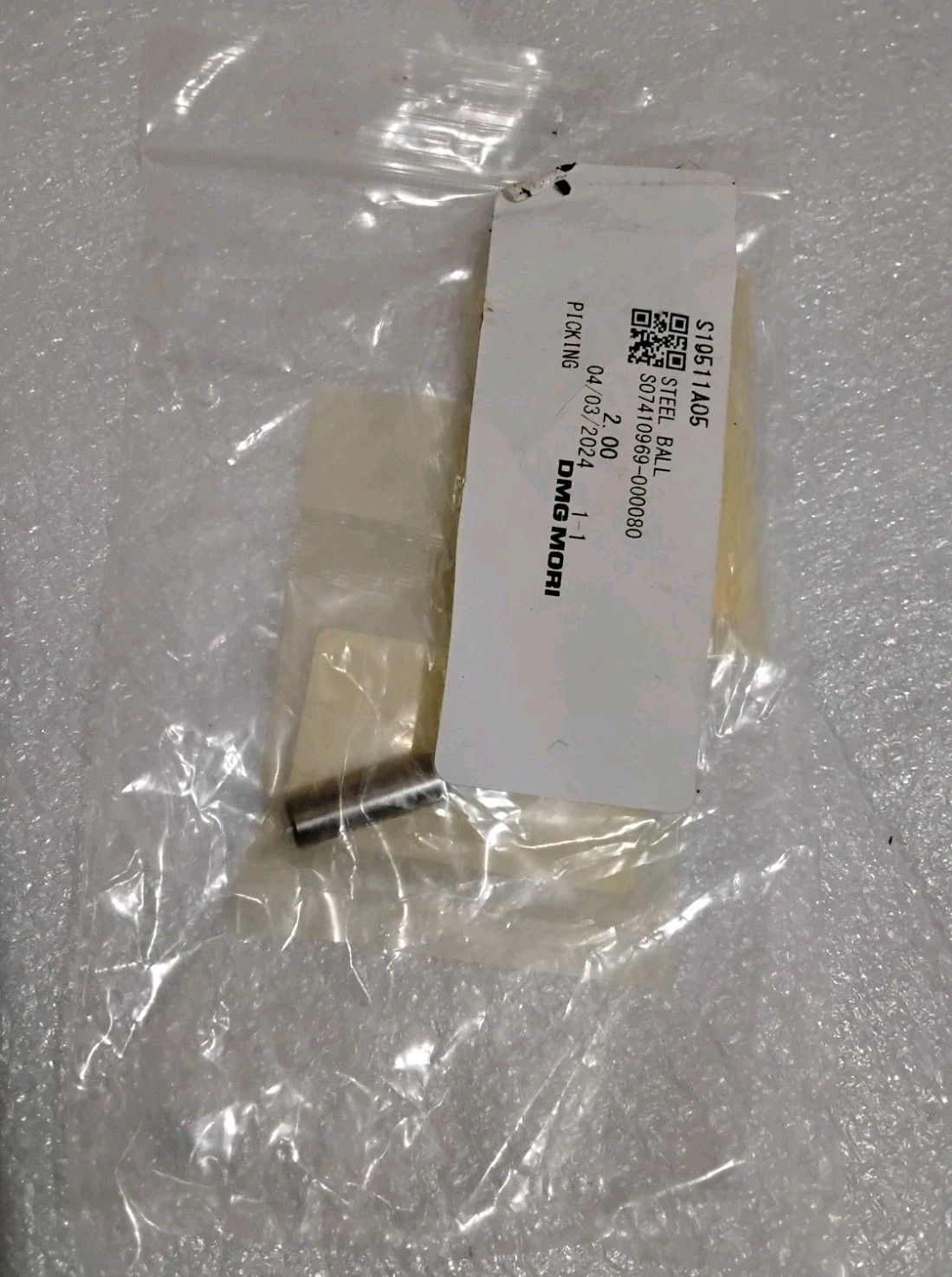 DMG MORI S19511A05 Roller 7x22.4 MM Set Of 2 Pieces New