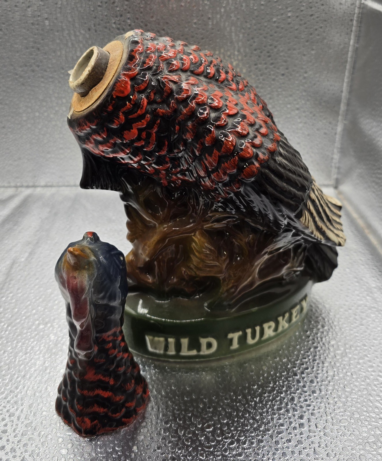 Austin Nicholas Wild Turkey Decanter Bottle 185 No 7 Empty. Broken Cork!