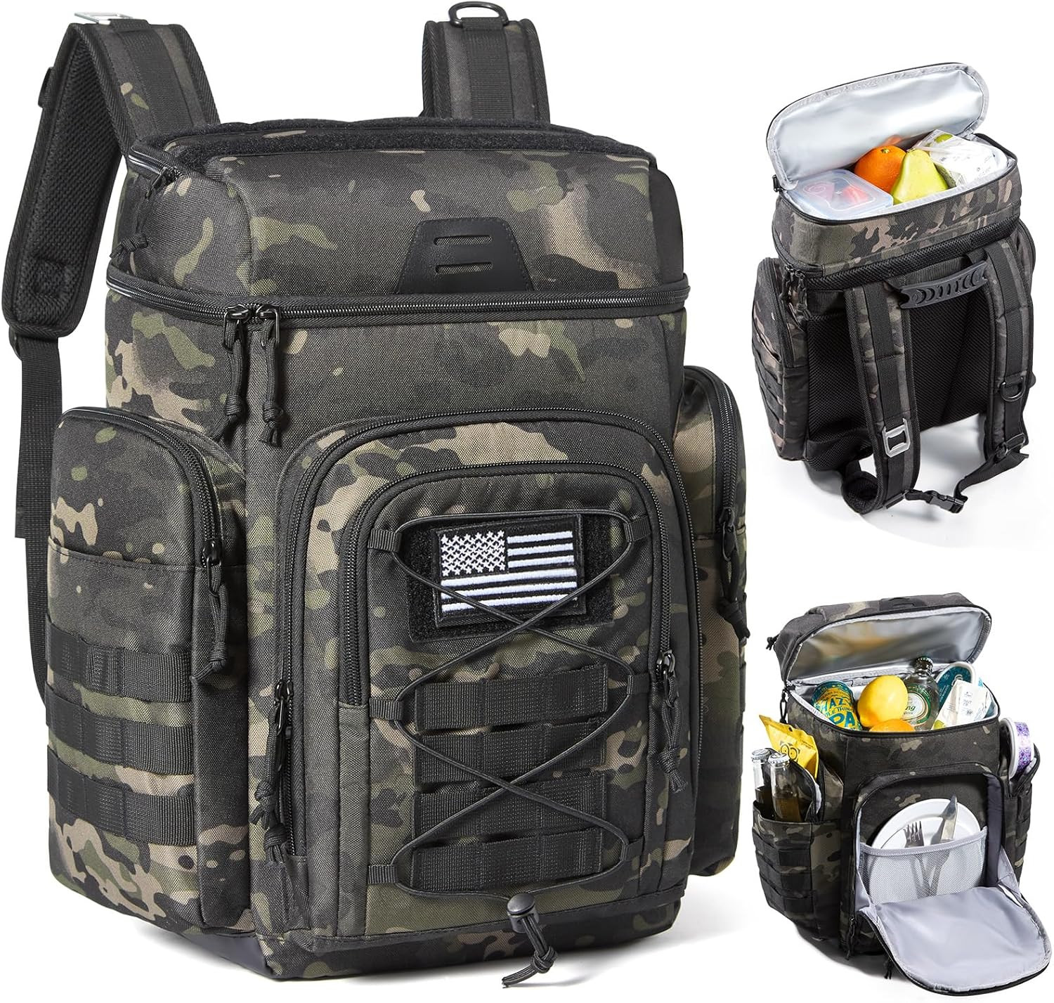 30L (42 Cans) Tactical Cooler Backpack – Military-Grade Insulated Cooler Bag wit