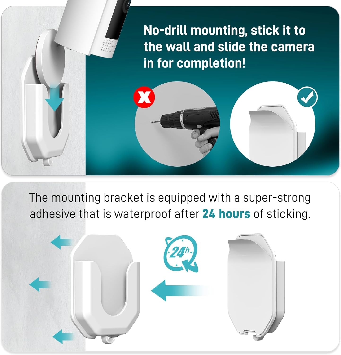 Ring Indoor Camera Wall Mount 3 Pack No Drill Adhesive Bracket