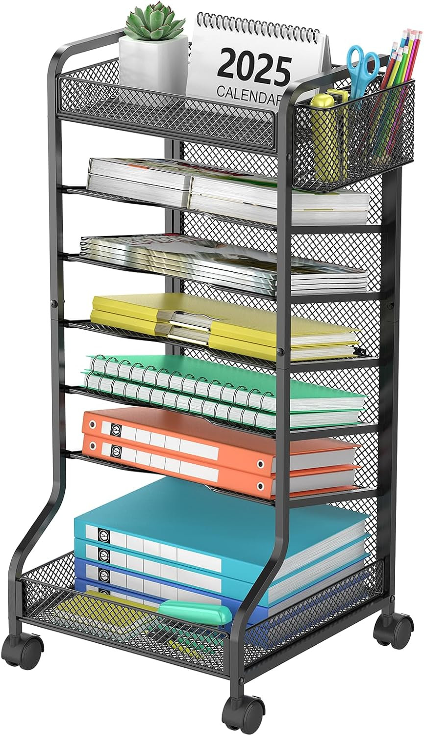 Rolling File Cart,Under Desk Organizer, File Organizer beside Desk, Binder Paper
