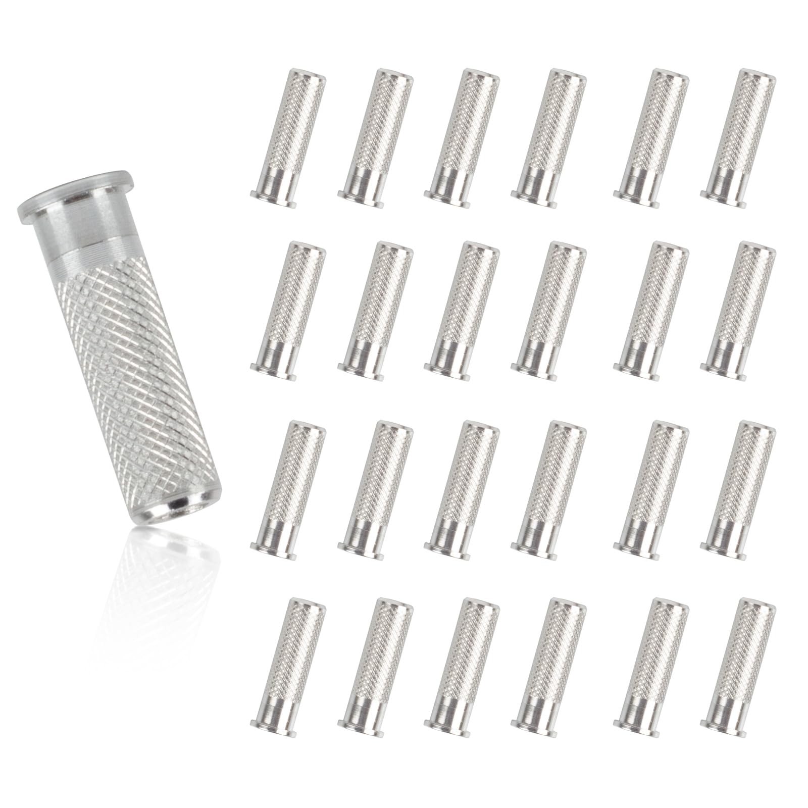 SPG Aluminum .244 Arrow Inserts for Carbon Arrows, 6.2mm Arrow Inserts for Sr