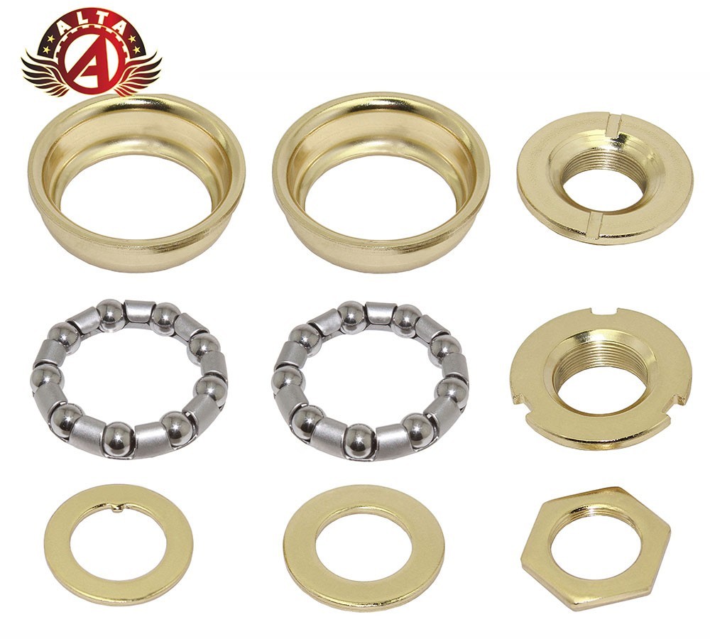 Bottom Bracket Set Gold For 1 PC Crank 5/16x9 BMX Cruiser Bike Lowrider Bicycle.