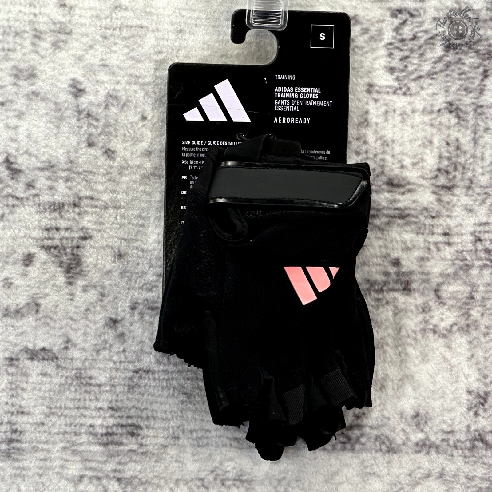 NWT - Adidas Essential Training Gloves - Black/Pink - Fingerless - Size S