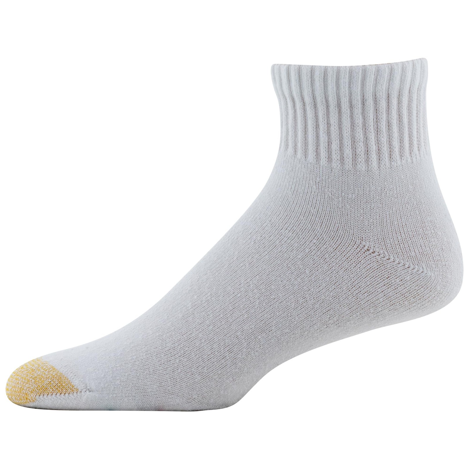 Men's 656P Cotton Ankle Athletic Socks, Multipairs, White (6-Pairs), Large