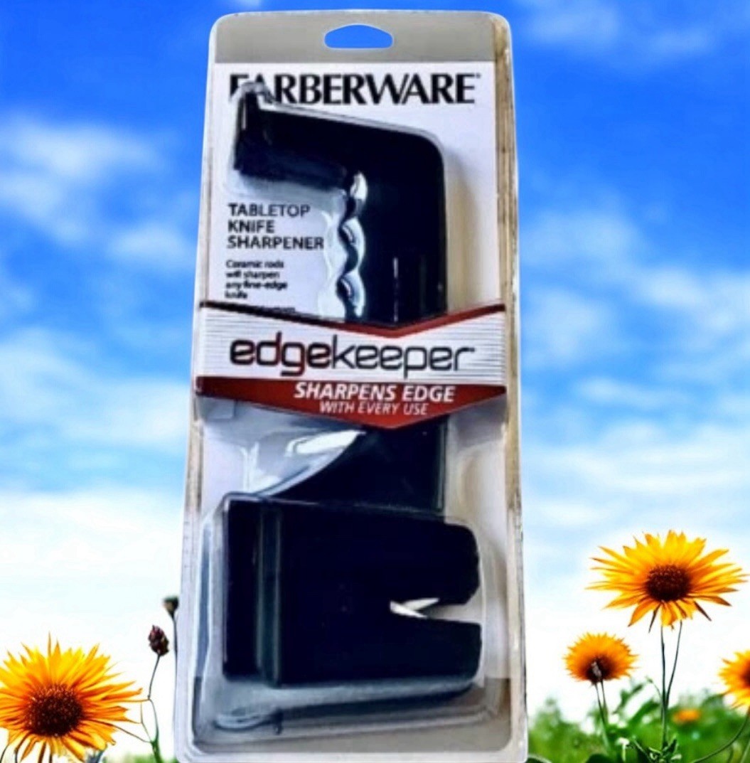 Farberware Aqua EDGEKEEPER Tabletop Knife Sharpener Kitchen Nonslip Bottom New