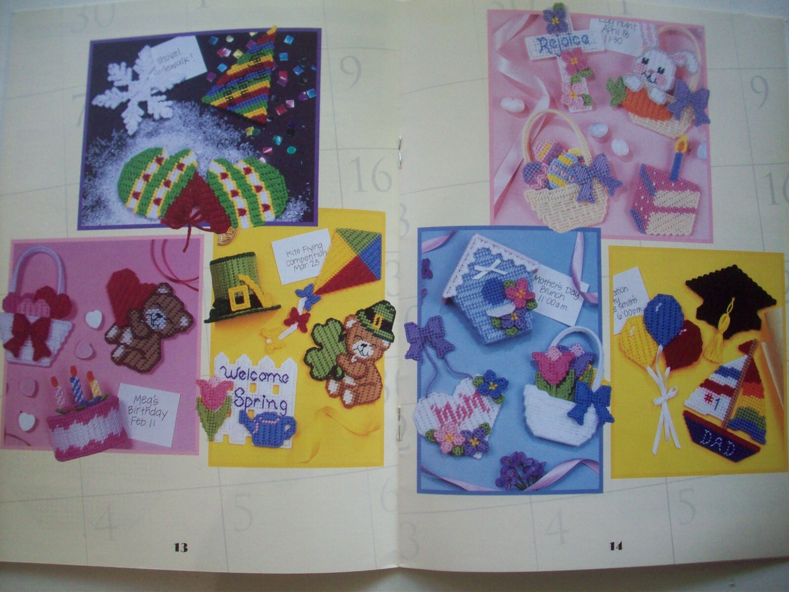 Magnets thru the Year plastic canvas pattern booklet 42 designs *A