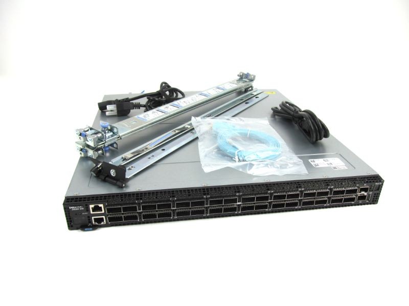 Dell 100-572-141 32-Port QSFP28 2x SFP+ Switch (PSU to I/O) Reverse Airflow zj