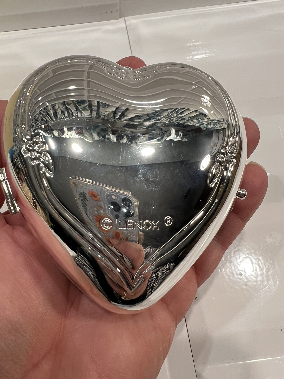 Lenox Wedding Promises Giving Heart Silverplate Storage Container