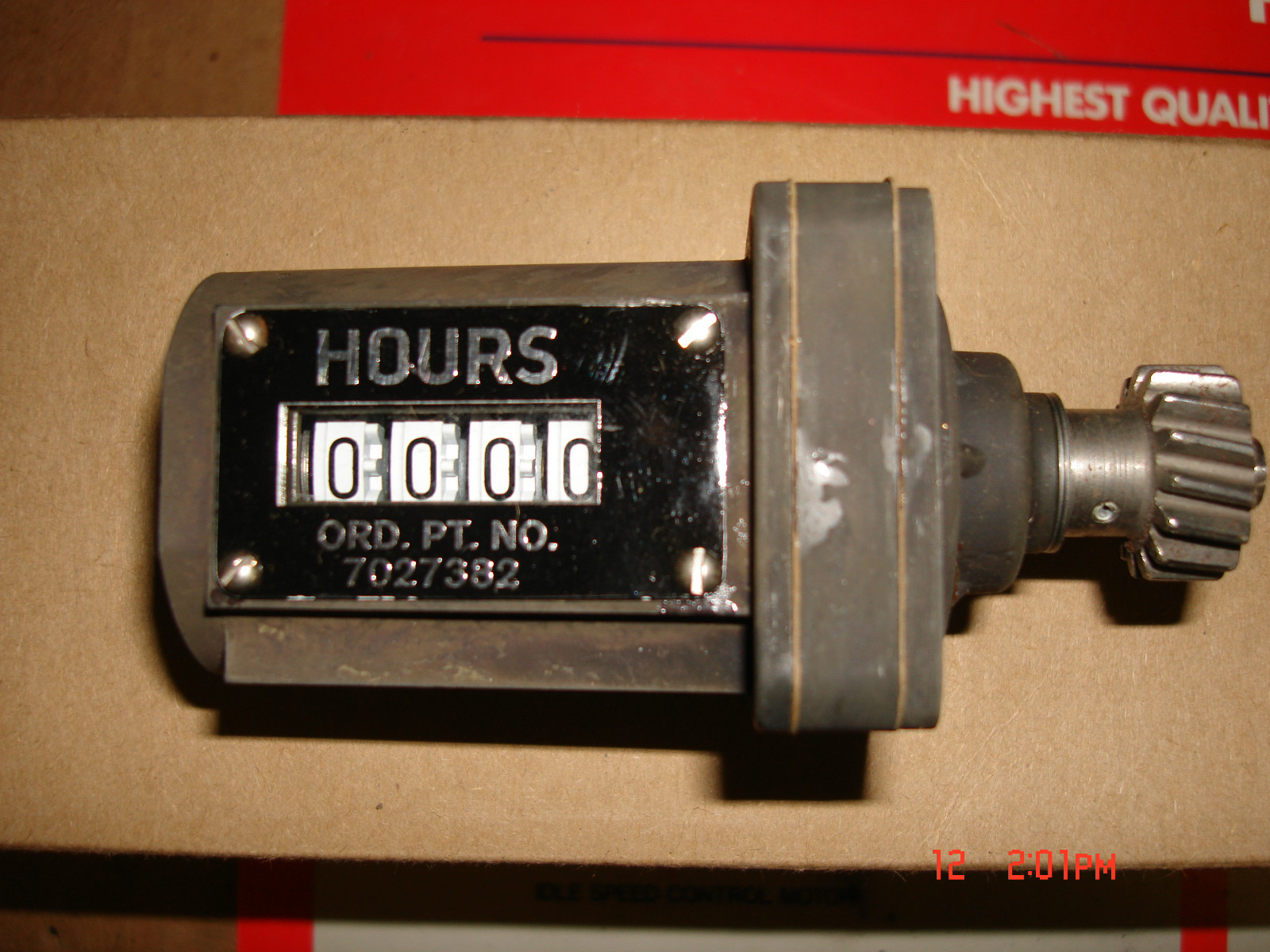 veeder root hour meter gear drive p/n 7027382