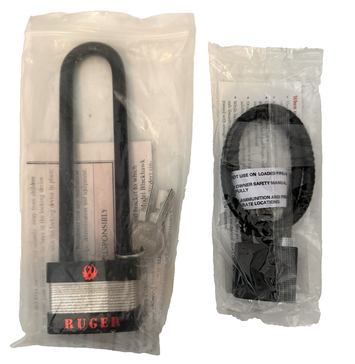 Ruger Gun Locks Models 5050 and R15LC3-30MM Lot of 2 NEW in Packages
