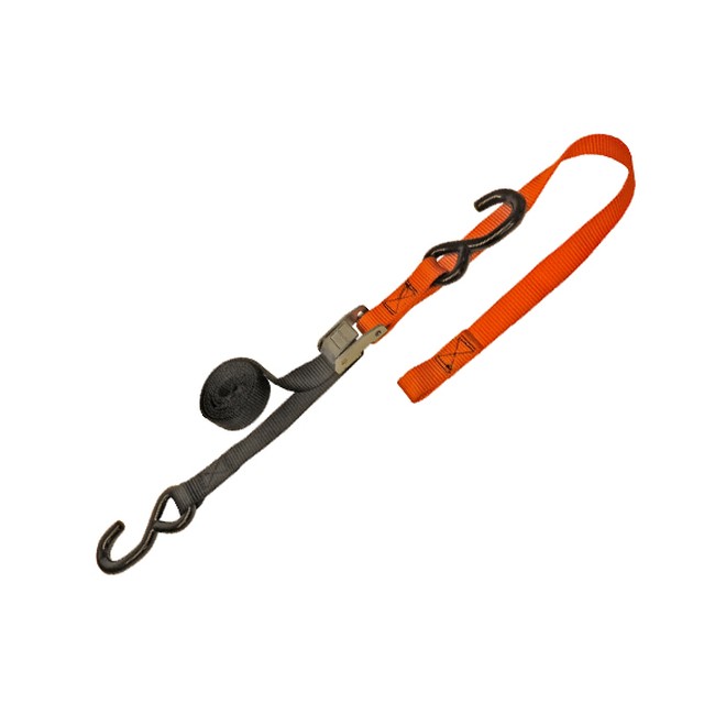 Progrip Soft-Grip Tie-Down Straps Black/Orange 4-Pack w/ Soft Hooks 62-0066