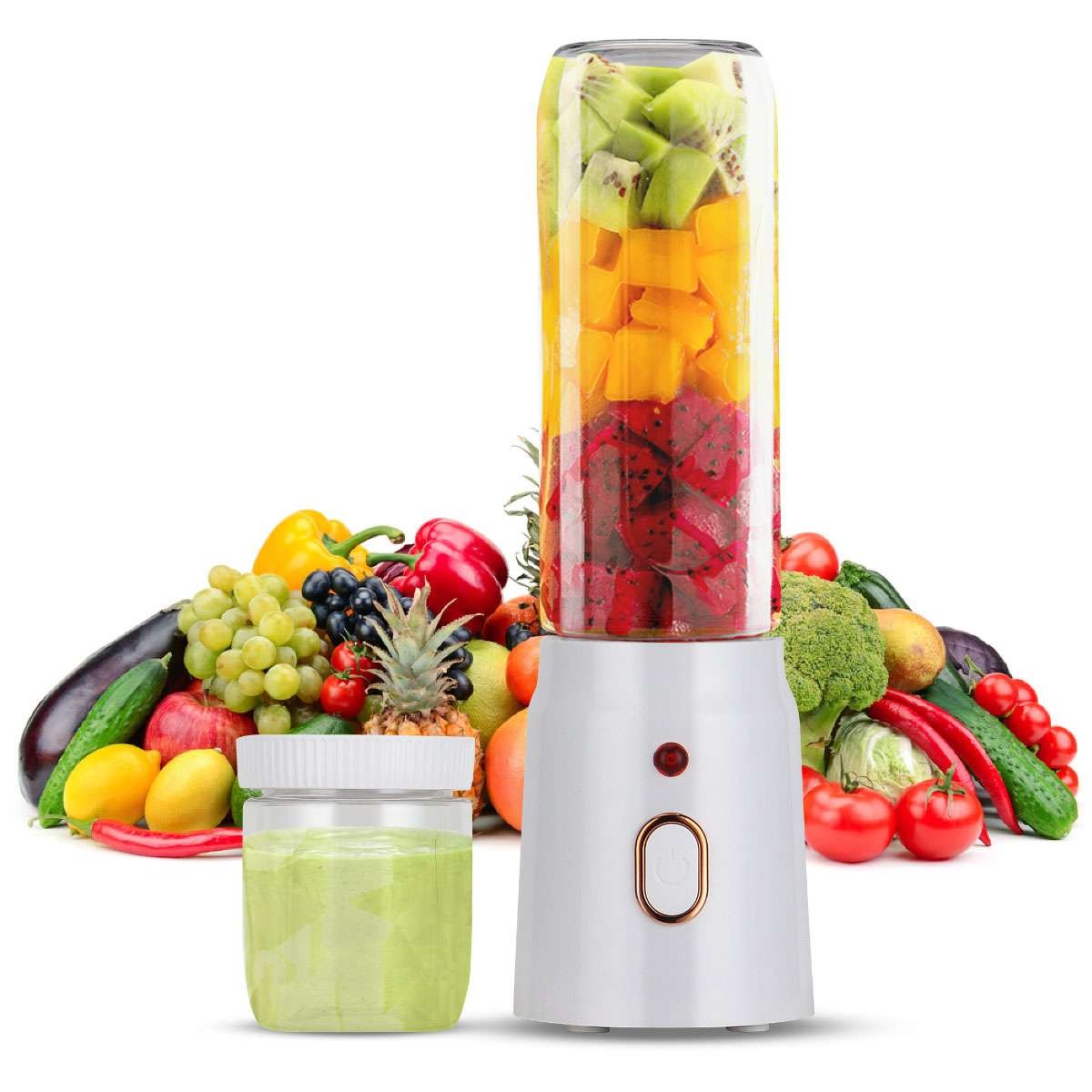 Portable Blender Juicer Cup USB Rechargeable Smoothies Mixer Fruit Machine 450ML
