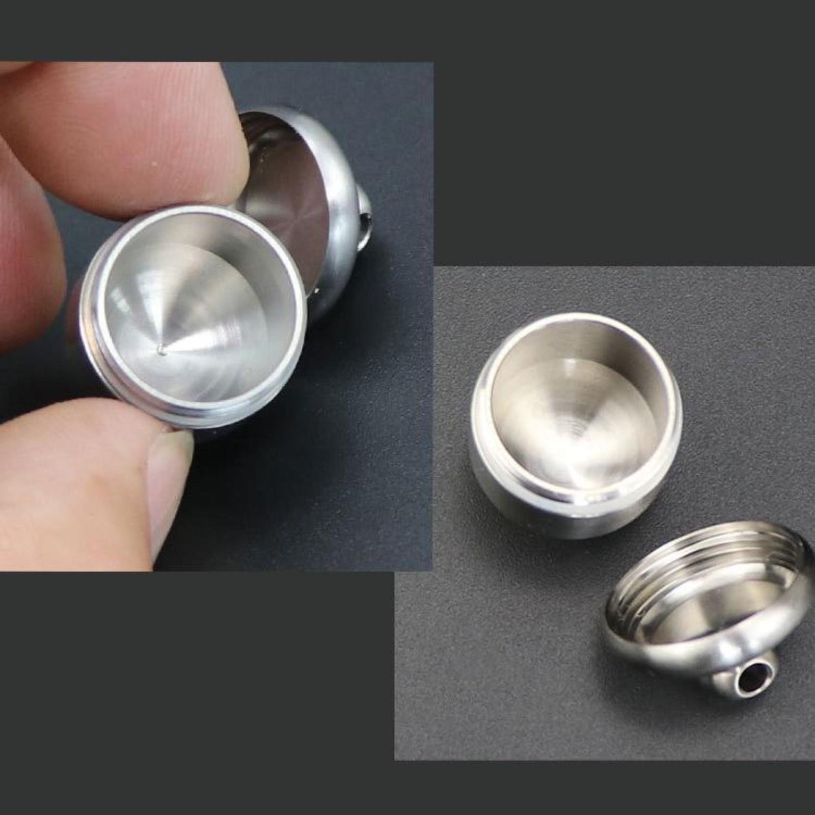 Pure Titanium Pill Holder Case Container Organizer Waterproof Portable Keychain
