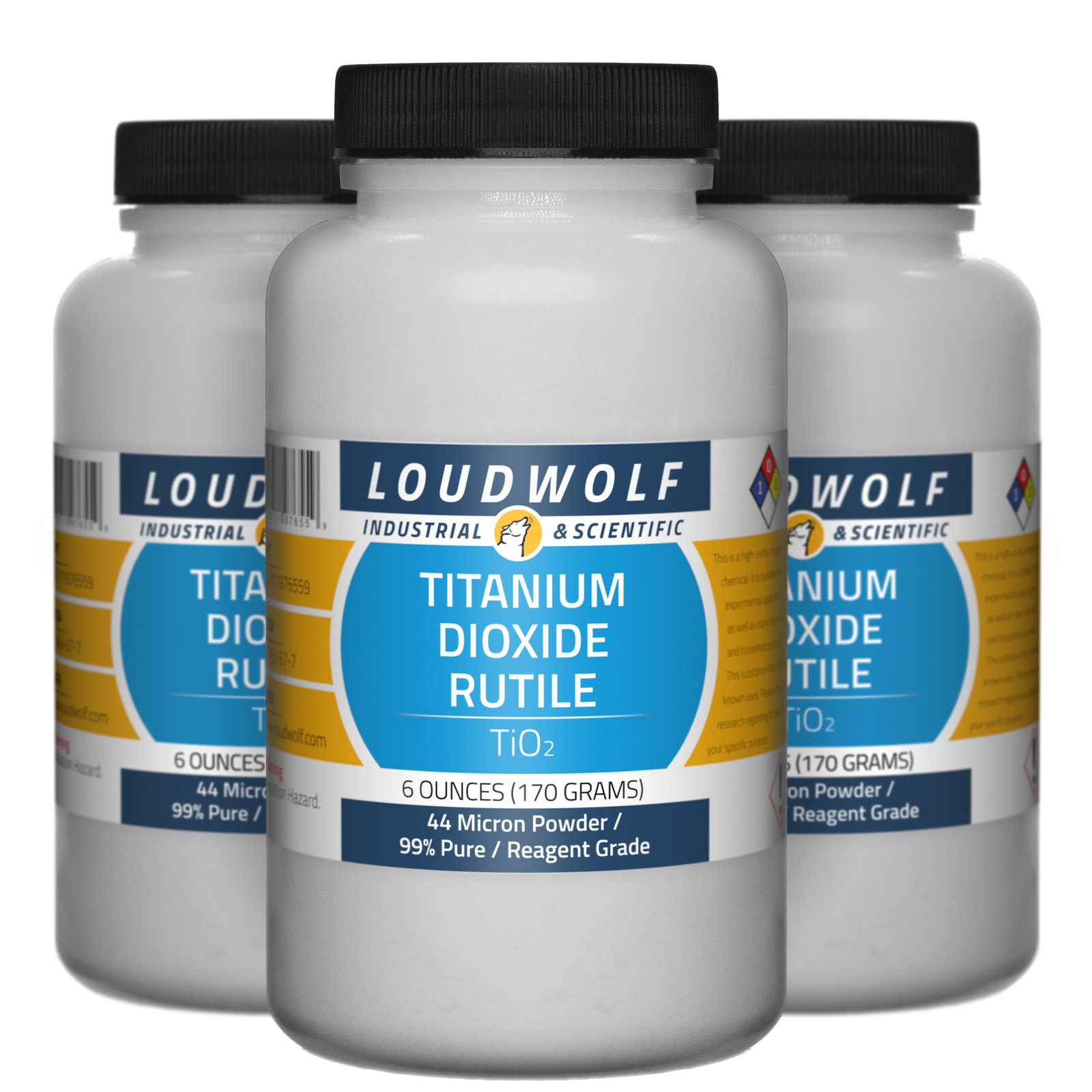 Titanium Dioxide Rutile, 1.1lb, Reagent Grade, Sturdy Bottles, SHIPS SAME DAY