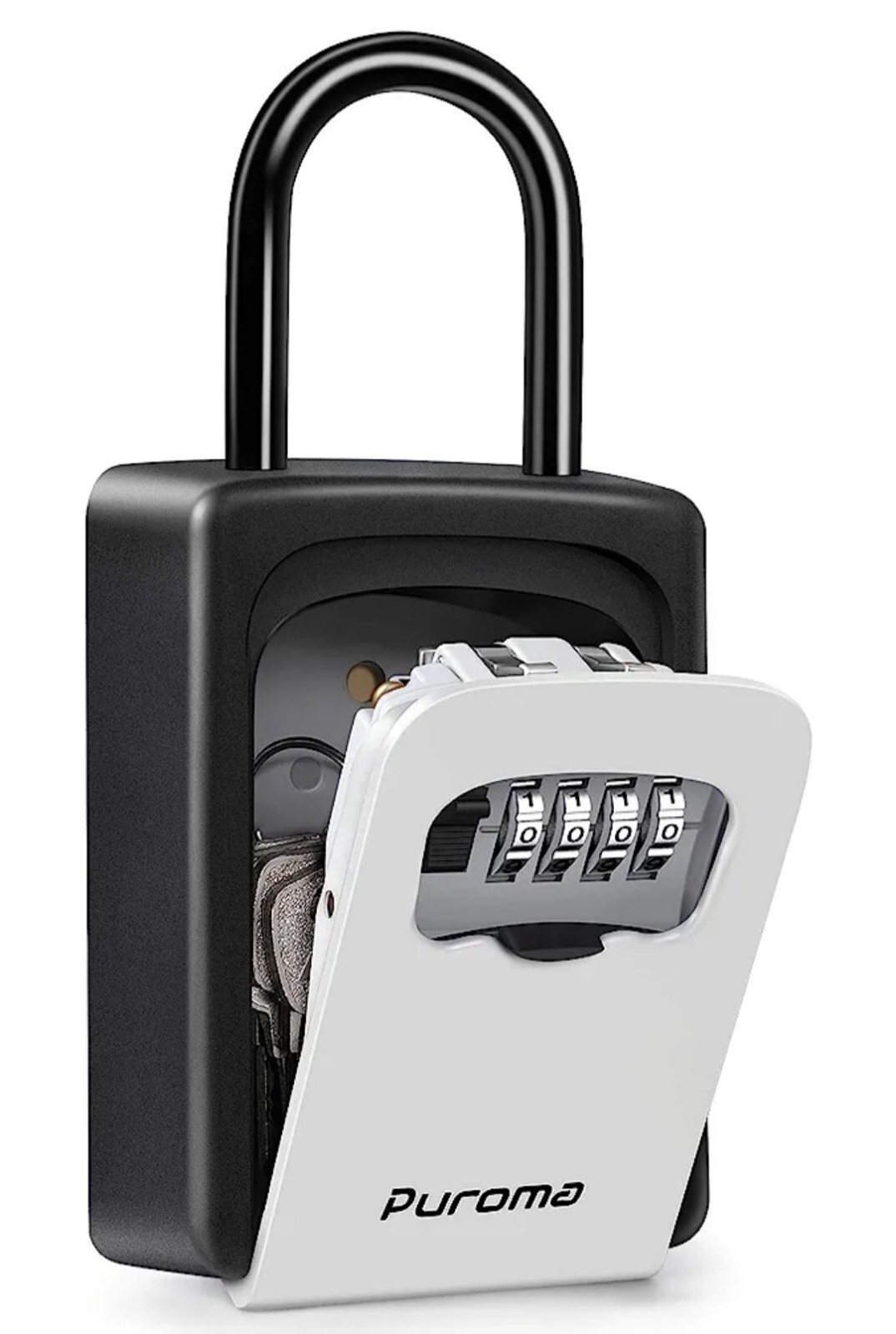 Puroma Key Lock Box Waterproof Combination Lockbox Portable Resettable Wall Moun