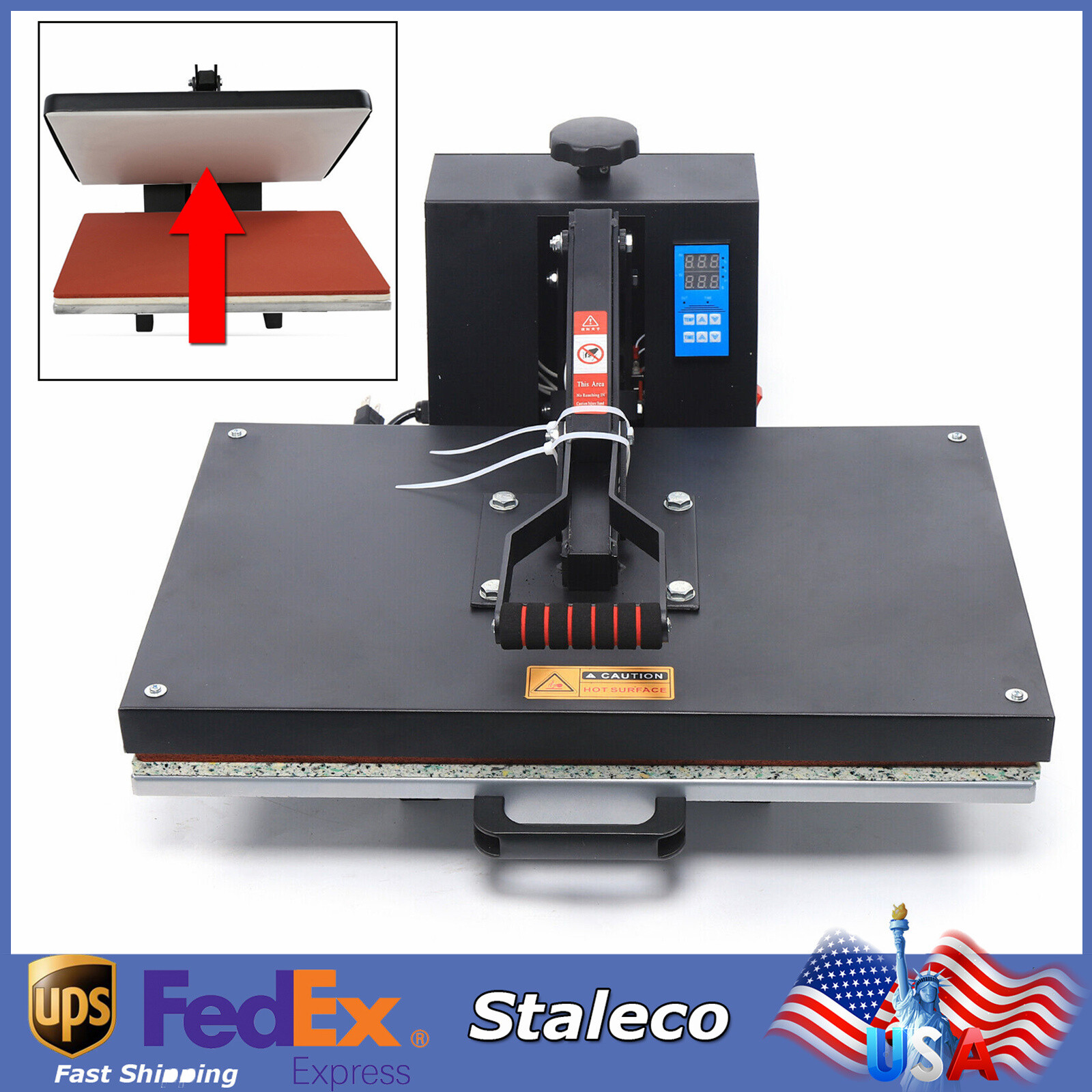 16x 24" Large Size Heat Press Machine 2800W Digital T-shirt Sublimation Transfer