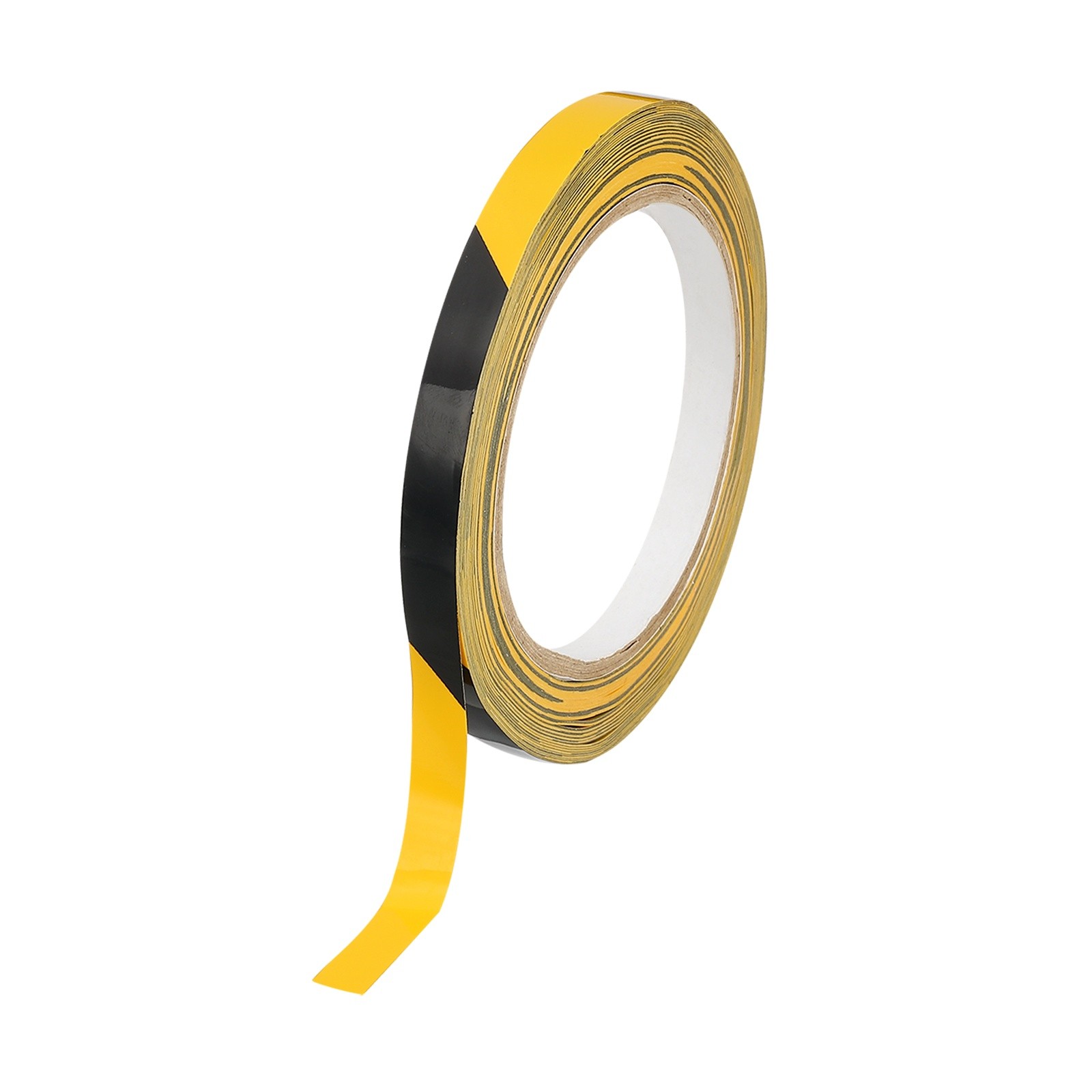 Floor Marking Tape, 0.4 Inch x 110 ft Warning Safety Tape, Black/Yellow