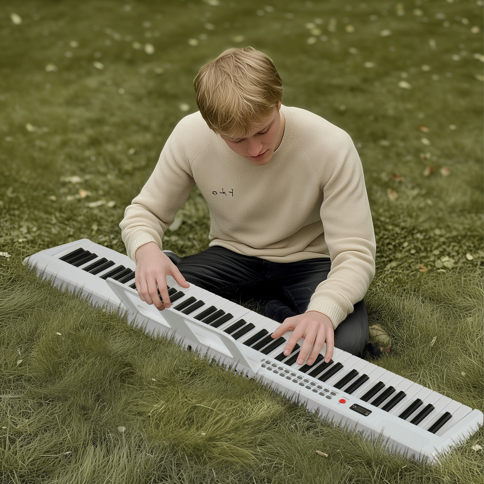 Glarry Fold 88-Key Digital Piano Semi-Weighted Electronic Keyboard Beginner Kit