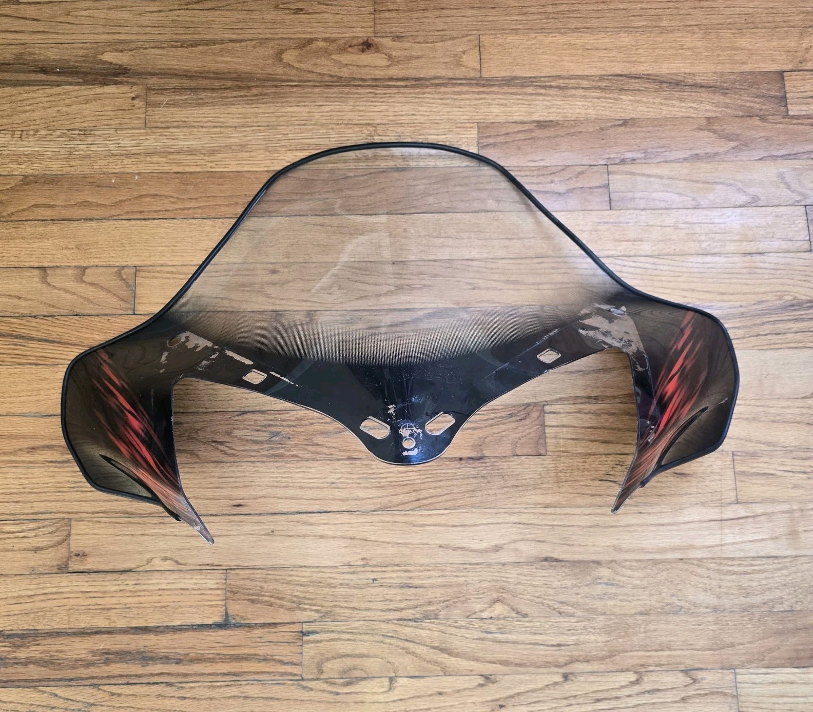 8MB-K7210-00-00 YAMAHA Tall Windshield Rx1 Warrior Red Black Genuine Oem ❤️