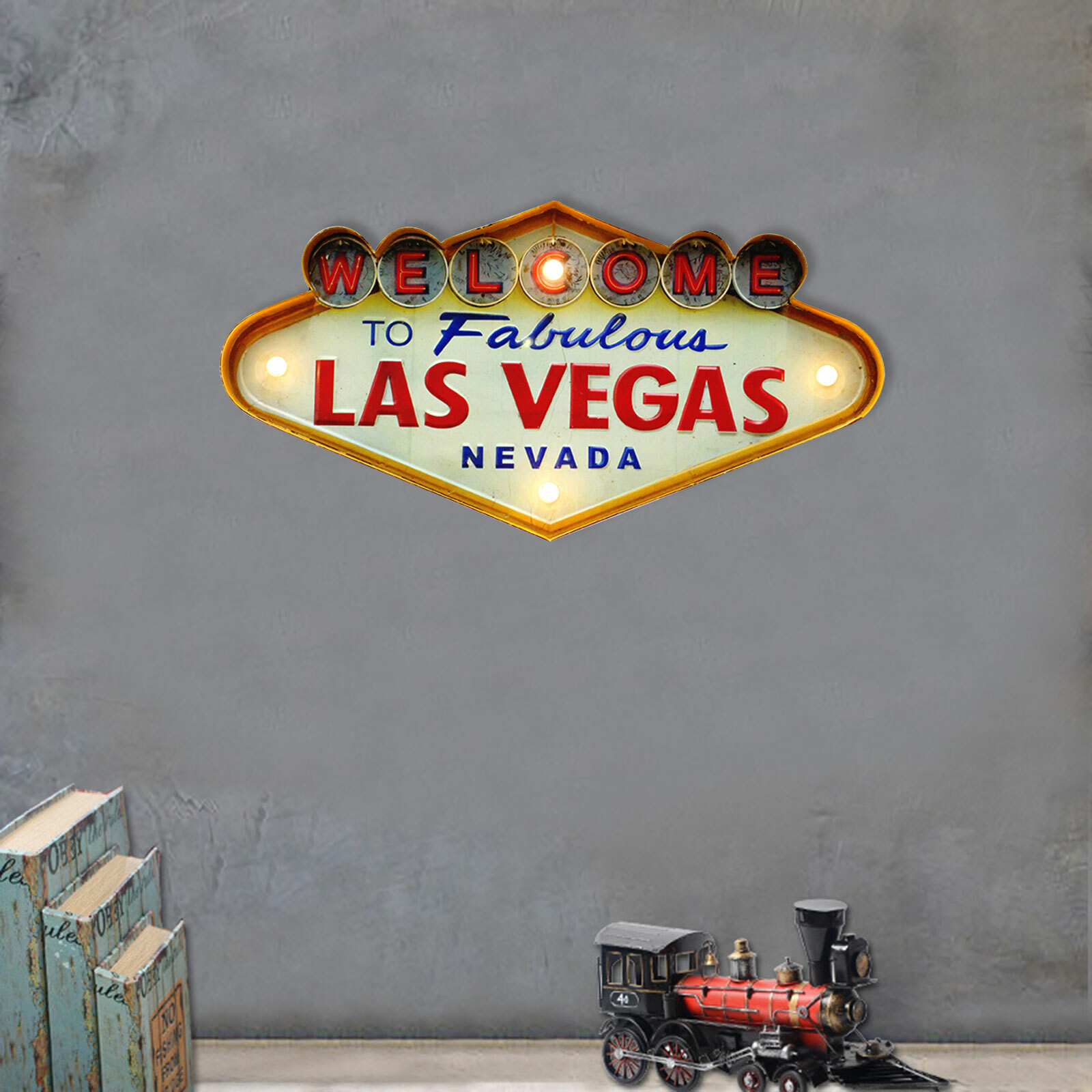 Welcome to Fabulous Las Vegas Nevada Sign LED Metal Wall Decorative Neon Lights