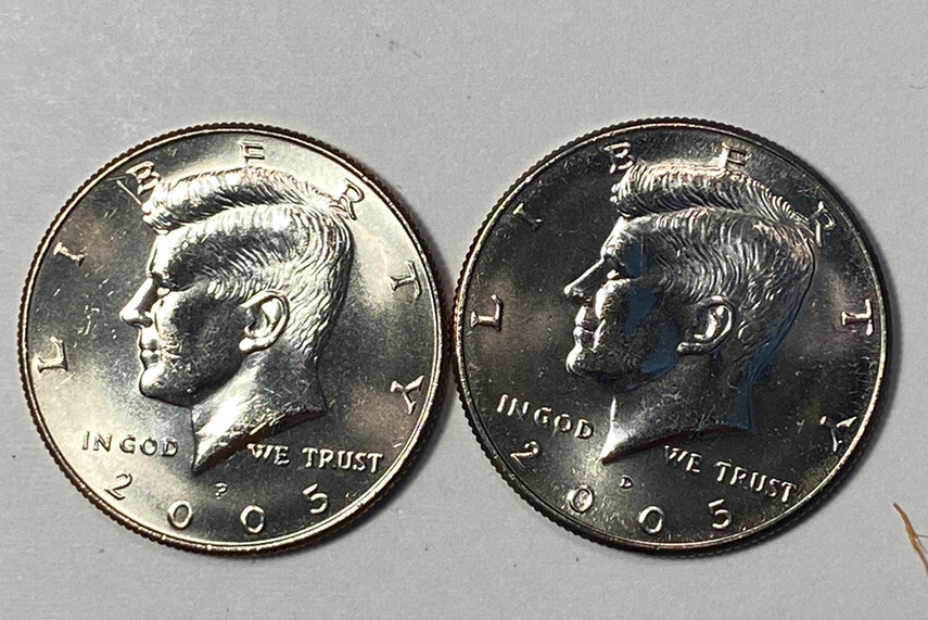 2005 P&D KENNEDY HALF DOLLAR Set (2 COIN SET) Uncirculated.