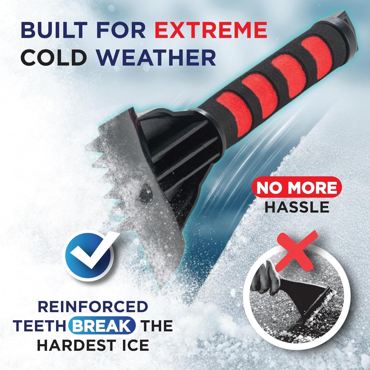 Ice Scraper with Reinforced Handle – Frost & Ice Crusher Tool