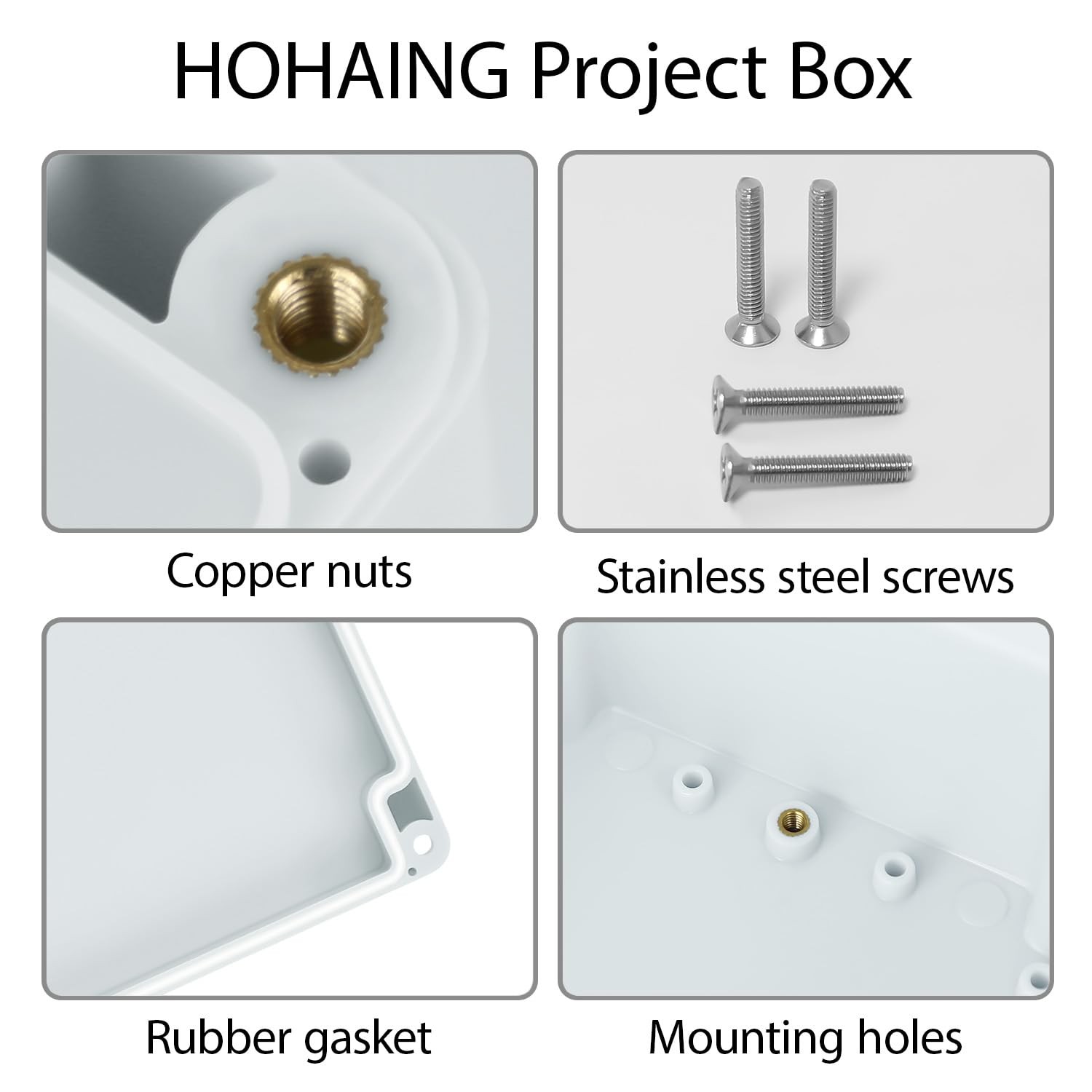 HoHaing Project Box IP65 Waterproof Dustproof Junction Box ABS Plastic Enclos...