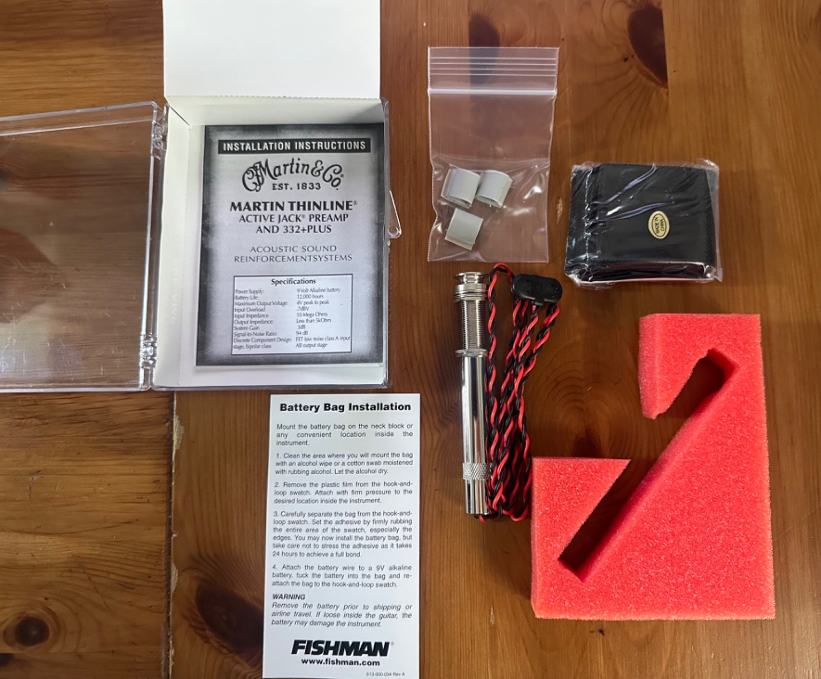 Martin Thinline Active Jack Pre-Amp, new old stock, original packaging.