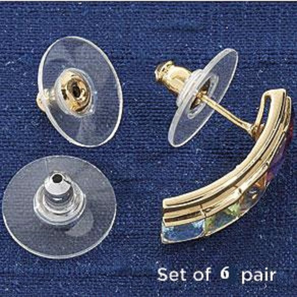 Bullet Comfort Clutches Silver & Gold Earring backs Nickel & Lead Free NEW NIP