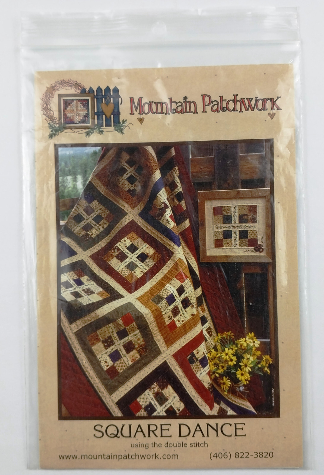 Square Dance Double Stitch Quilt With Embroidery Pattern Mountain Patchwork 600