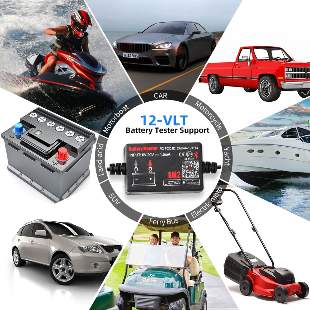 Battery Tester Bluetooth Analyzer 12V Voltage Test Diagnostic Tool For Samsung