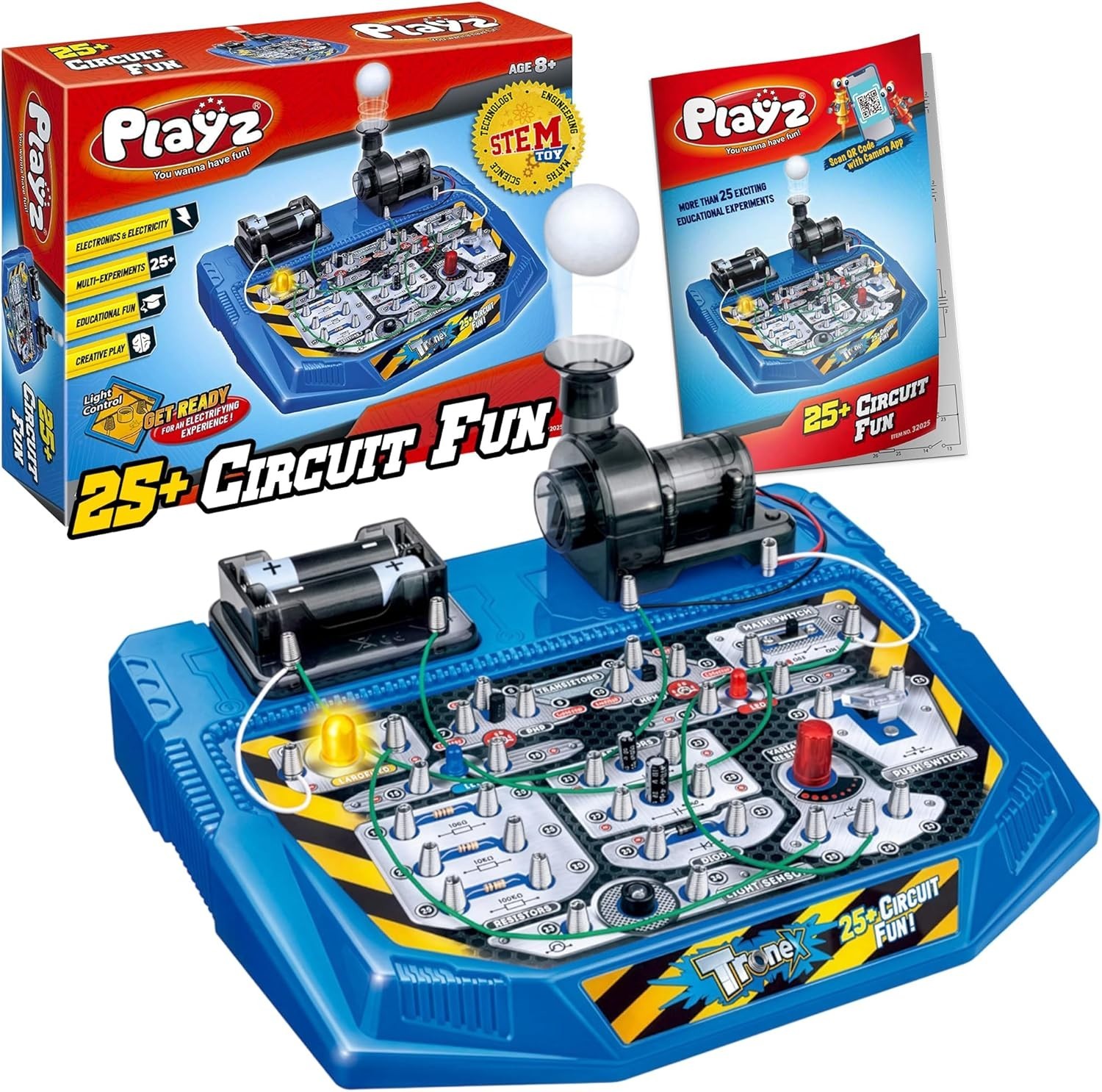 STEM Learning Electrical Circuit Board Kit - 25+ Fun Experiments for Ages 8+
