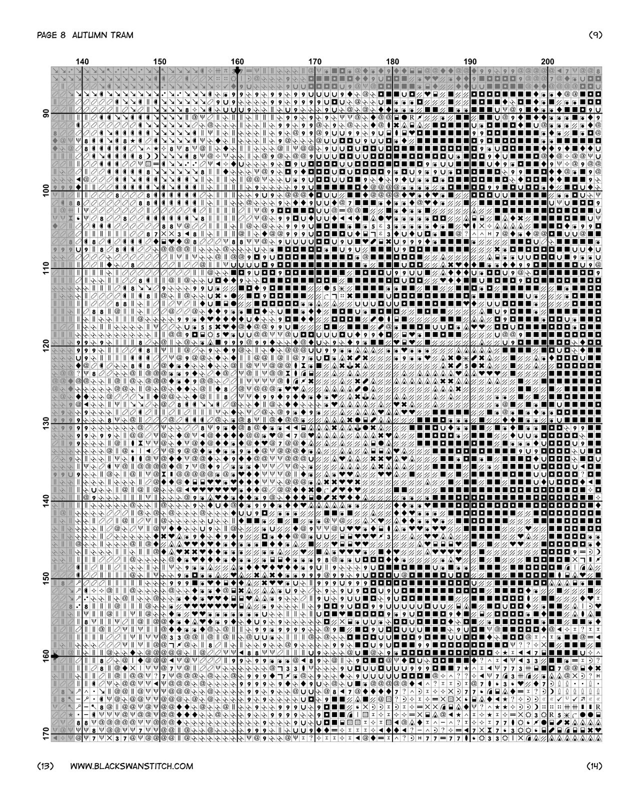 Autumn Tram -2 Chart Counted Cross Stitch Pattern Needlework 765